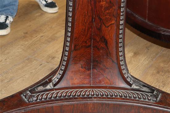 An early Victorian rosewood octagonal centre table W.106cm